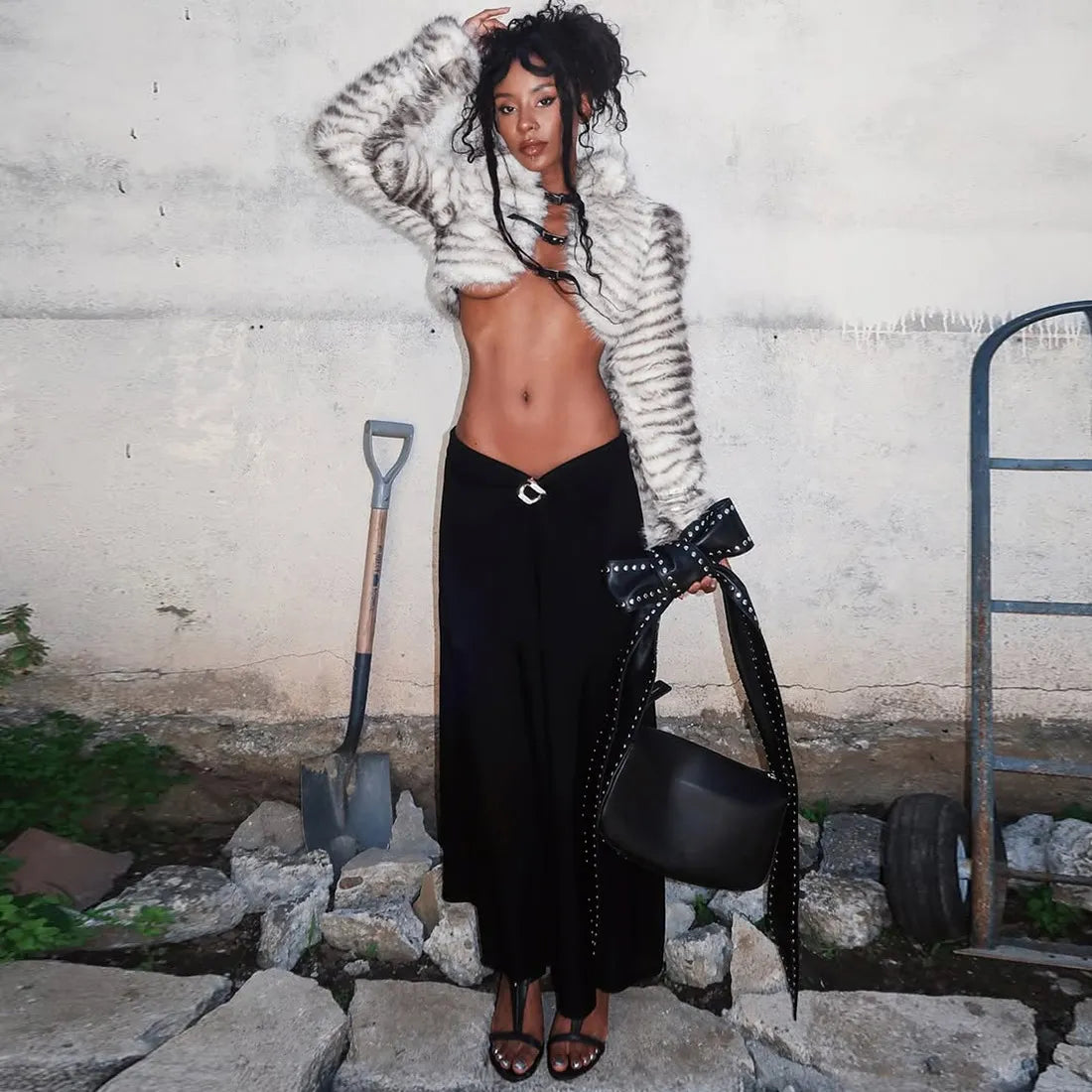 Regal Rebel Faux Fur Cropped Jacket