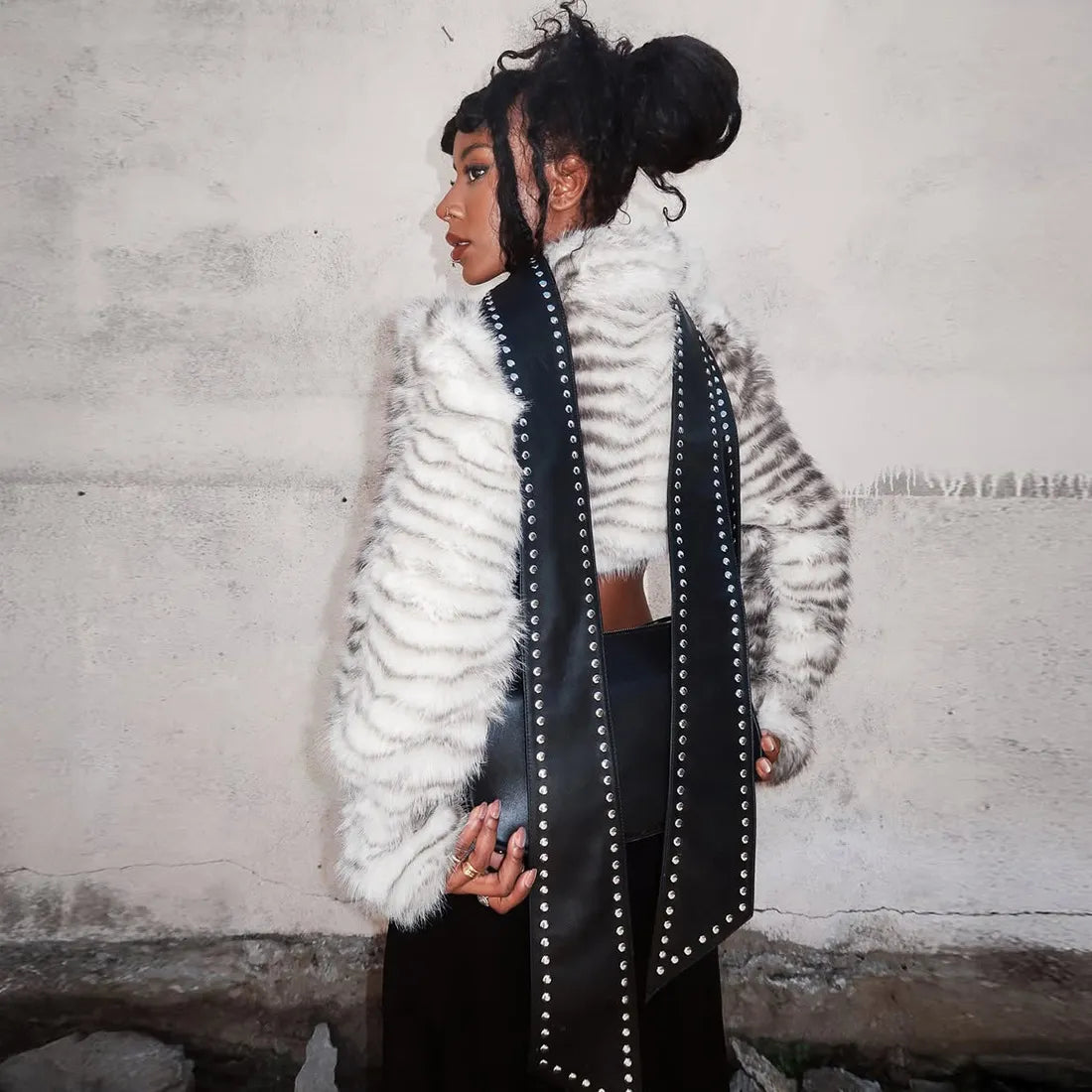 Regal Rebel Faux Fur Cropped Jacket