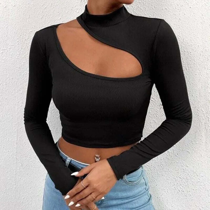 Royal Eclipse Cutout Crop Top