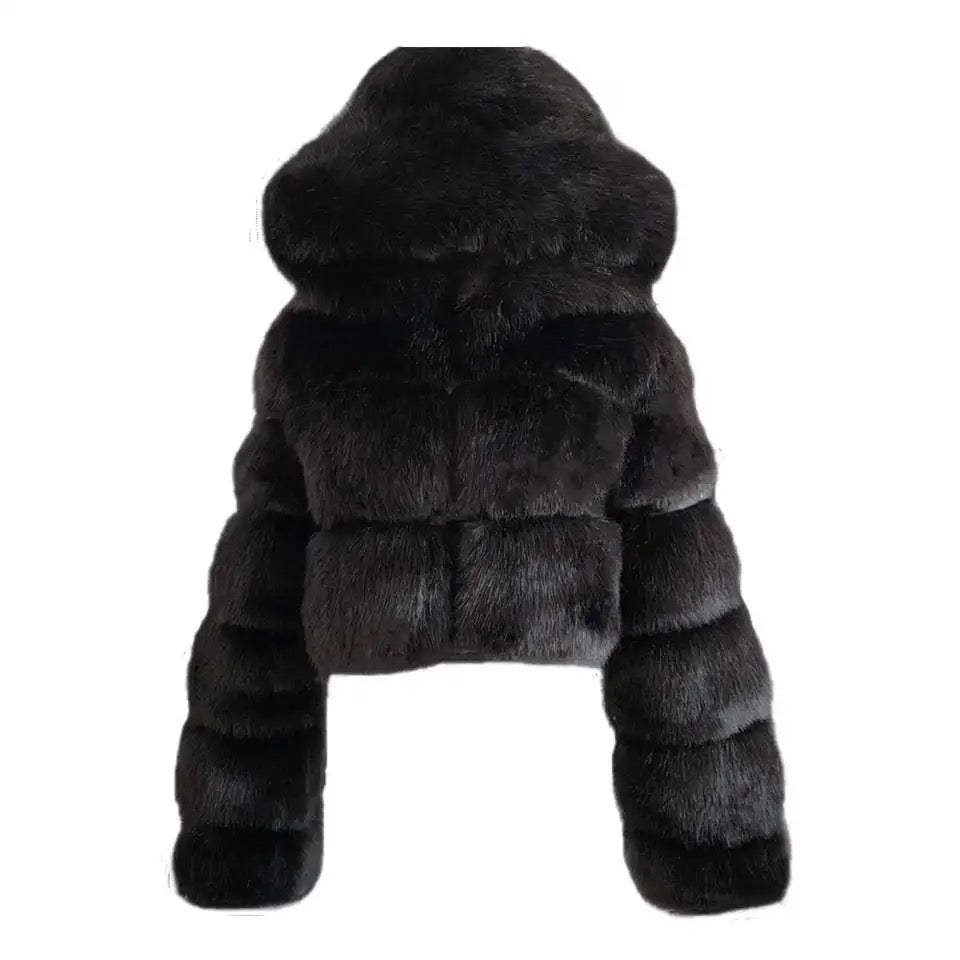 Frost Empress Luxe Hooded Fur Coat