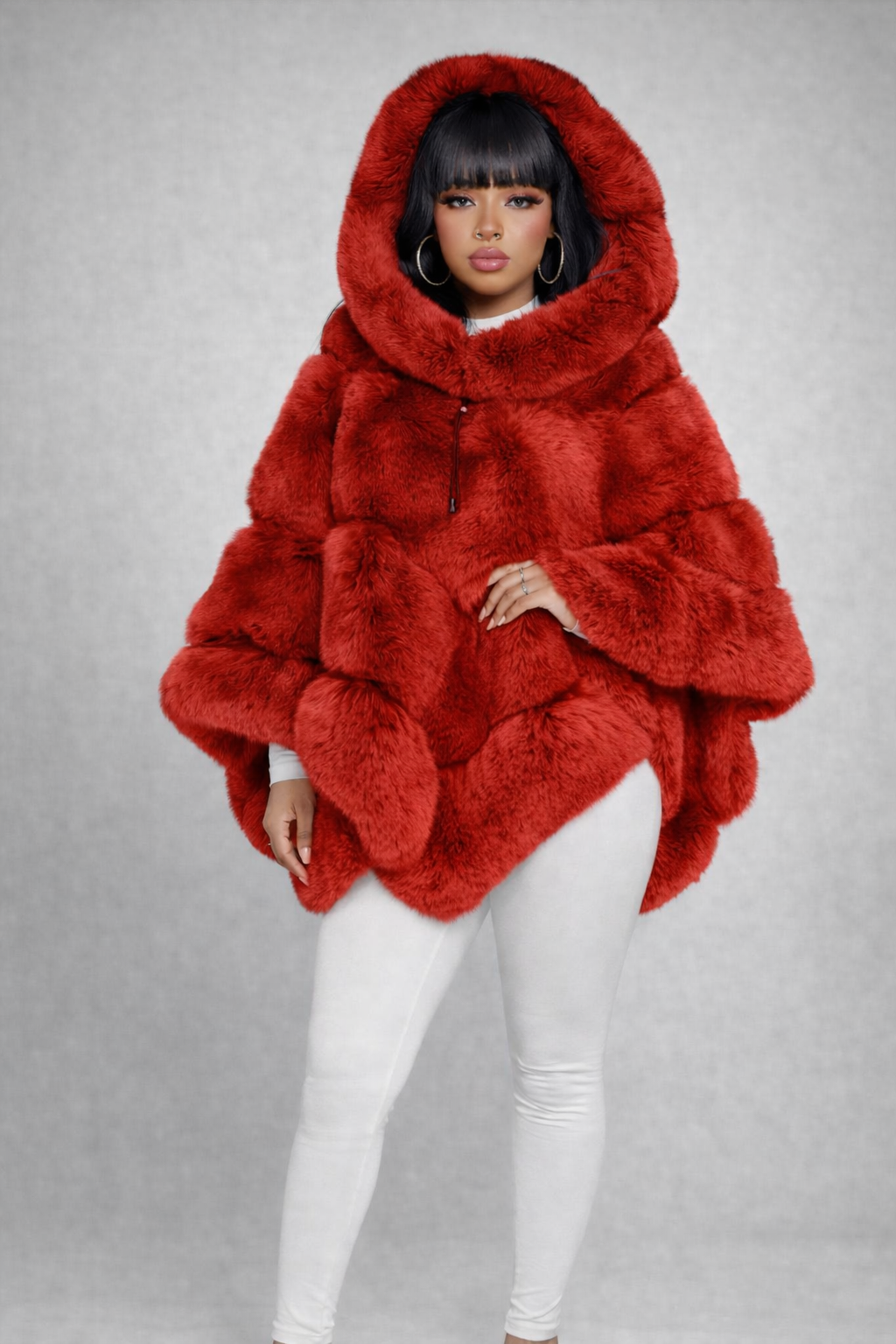 Sapphire Empress Luxe Fur Cloak