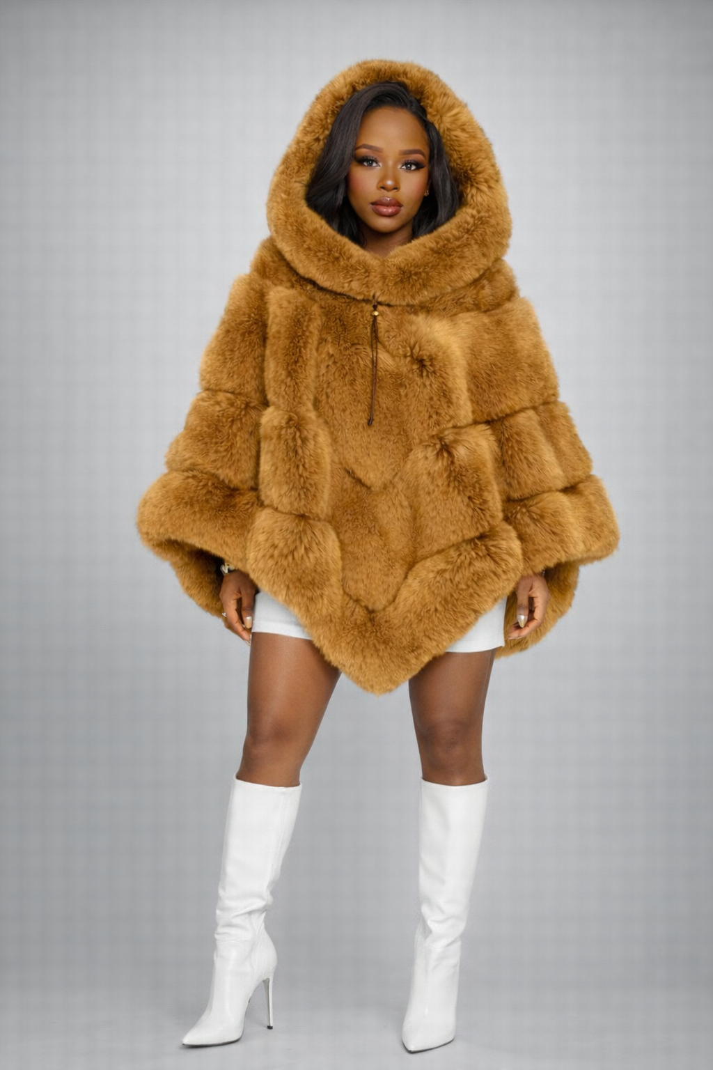 Sapphire Empress Luxe Fur Cloak