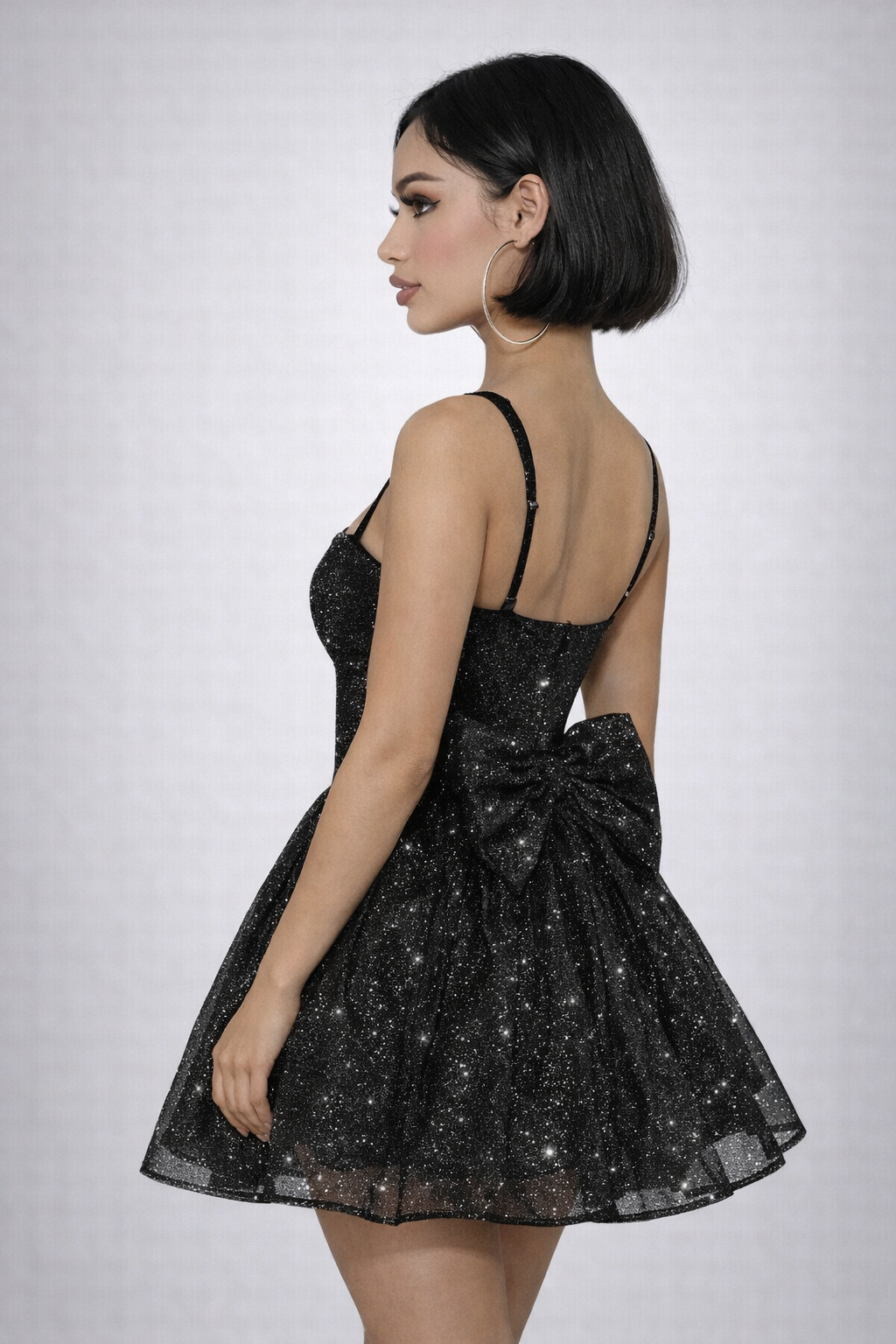 Midnight Sparkle Duchess Mini Dress