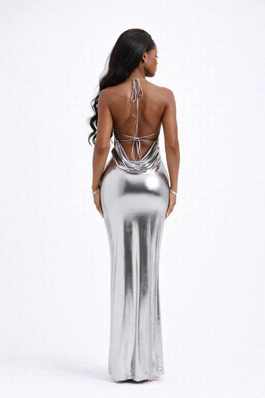 Moonlit Majesty Metallic Gown